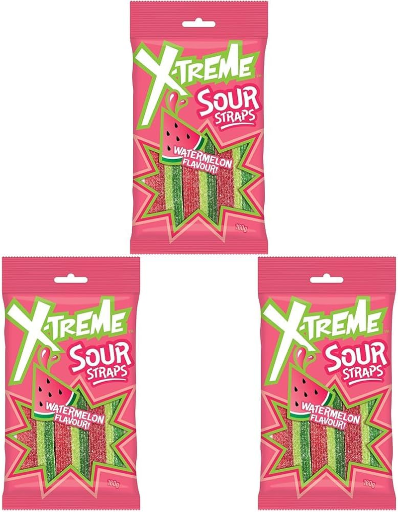 X-Treme Watermelon Sour Strap 160G image number 3