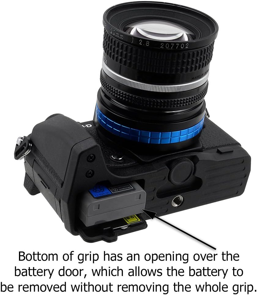 Fotodiox Pro, All Metal Black Camera Hand Grip for Olympus OM-D E-M5 Mark II Mirrorless Micro Four-Thirds Digital Camera with Battery Access