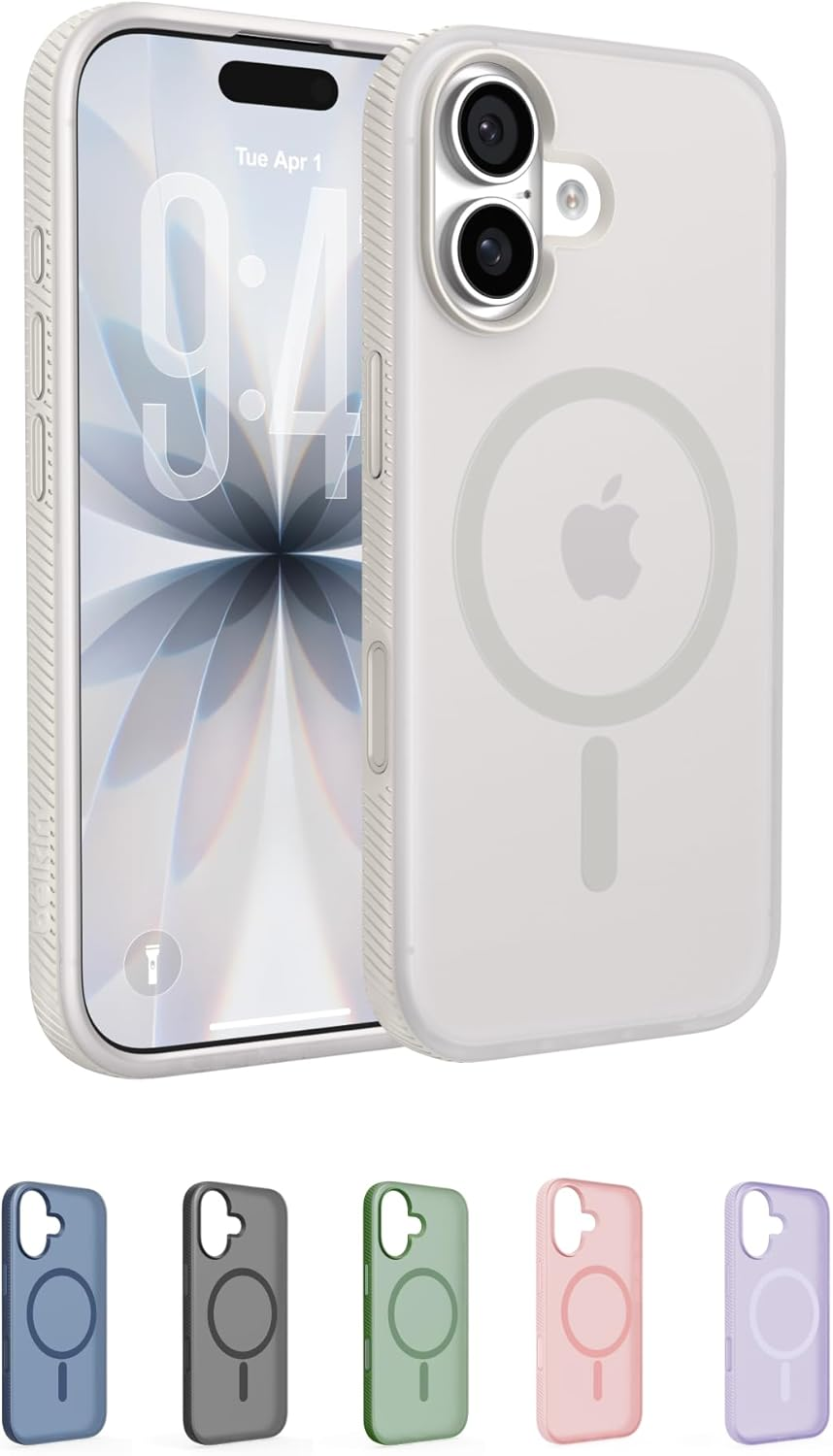 Belkin Sheerforce Grip Magsafe Compatible Iphone 17 Pro Max Case with Slim Design & Anti-Slip Side Lines - Magnetic, Transparent, & Shockproof Protective Iphone Case - Sage image number 5