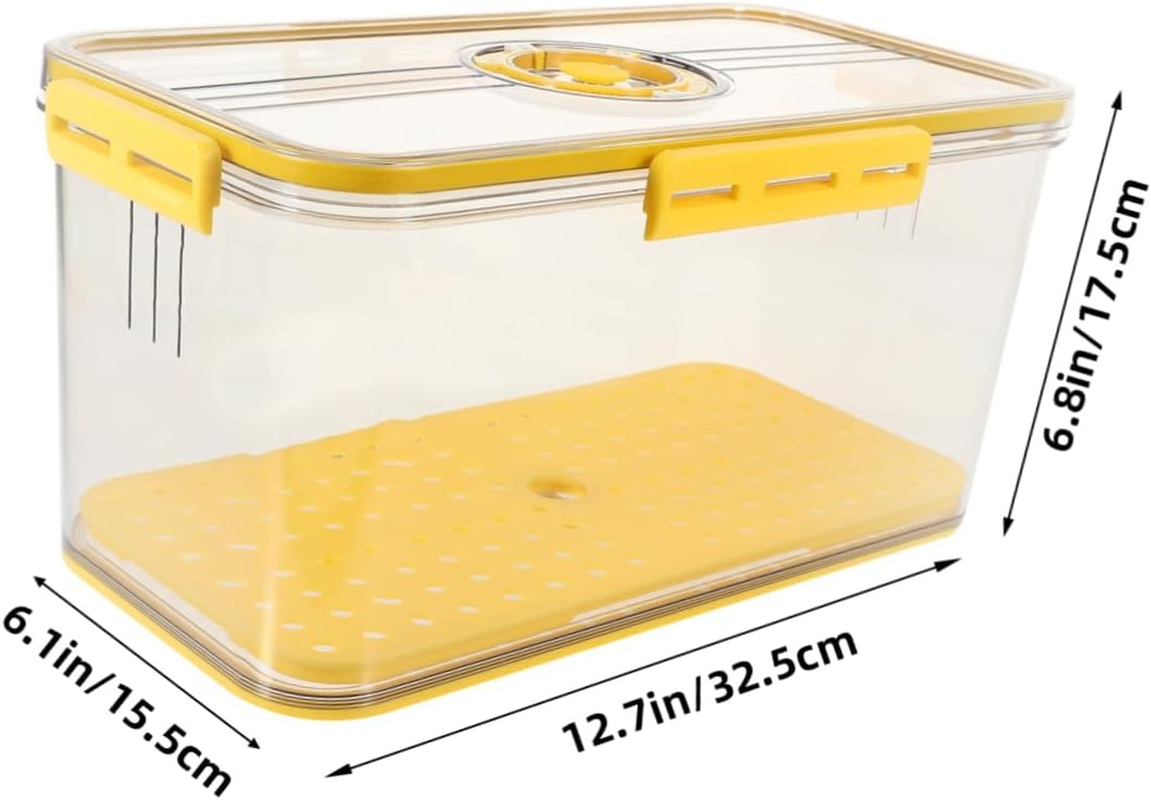GRADENEVE Bread Box with Timing Lid and Airtight Seal Reusable Toast Storage Container for Fridge and Freezer Keeping Bread Fresh Easy to Clean Kitchen Food Organizer