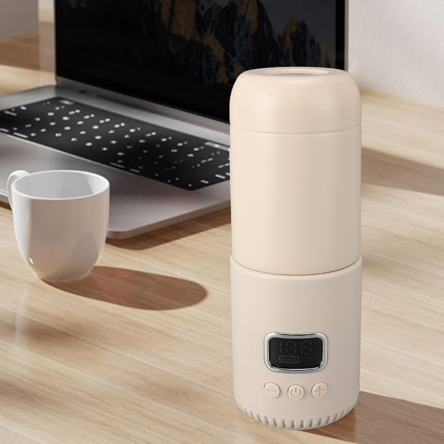 Portable Bottle Warmer for Travel, Portable Milk Warmer for Baby, 400ML 10000Mah Cordless Milk Warmer 55℃ Fast Heating 10000Mah USB Rechargeable for Outdoor image number 5