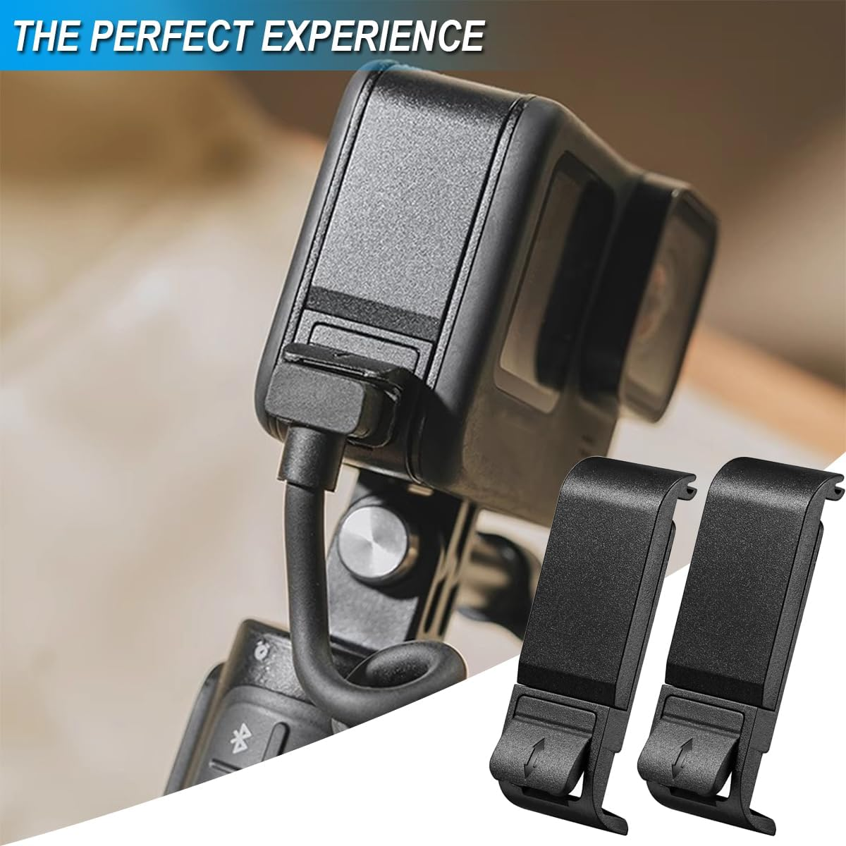 ZHUROUPU 2Pcs Side Door Cover Replacement for Gopro Hero 9 10 11 12 Black, Battery Side Opening Housing Replacement, Dust Protection USB Type-C Charging Port Battery Cover with Lens Cap Cover image number 6