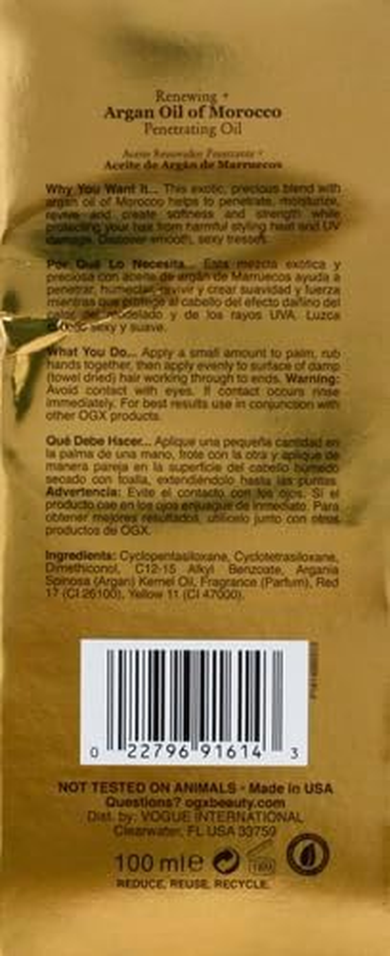 Ogx Renewing + Hydrating & Shine Argan Oil of Morocco Penetrating Hair Oil for Dry & Heat Styled Hair 100Ml|Moisturize,Revive & Create Softness &Strength (Pack of 2) image number 4