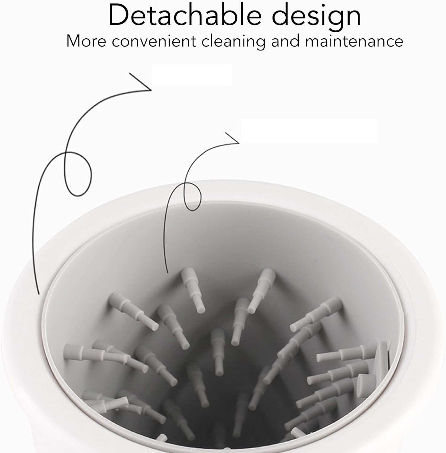 Automatic Dog Paw Cleaner, Rechargeable Portable Dog Paw Washer with Soft Silicone Bristles Pet Foot Cleaner, Dog Foot Washer, Electric Paw Washer for Small and Medium Dog image number 5