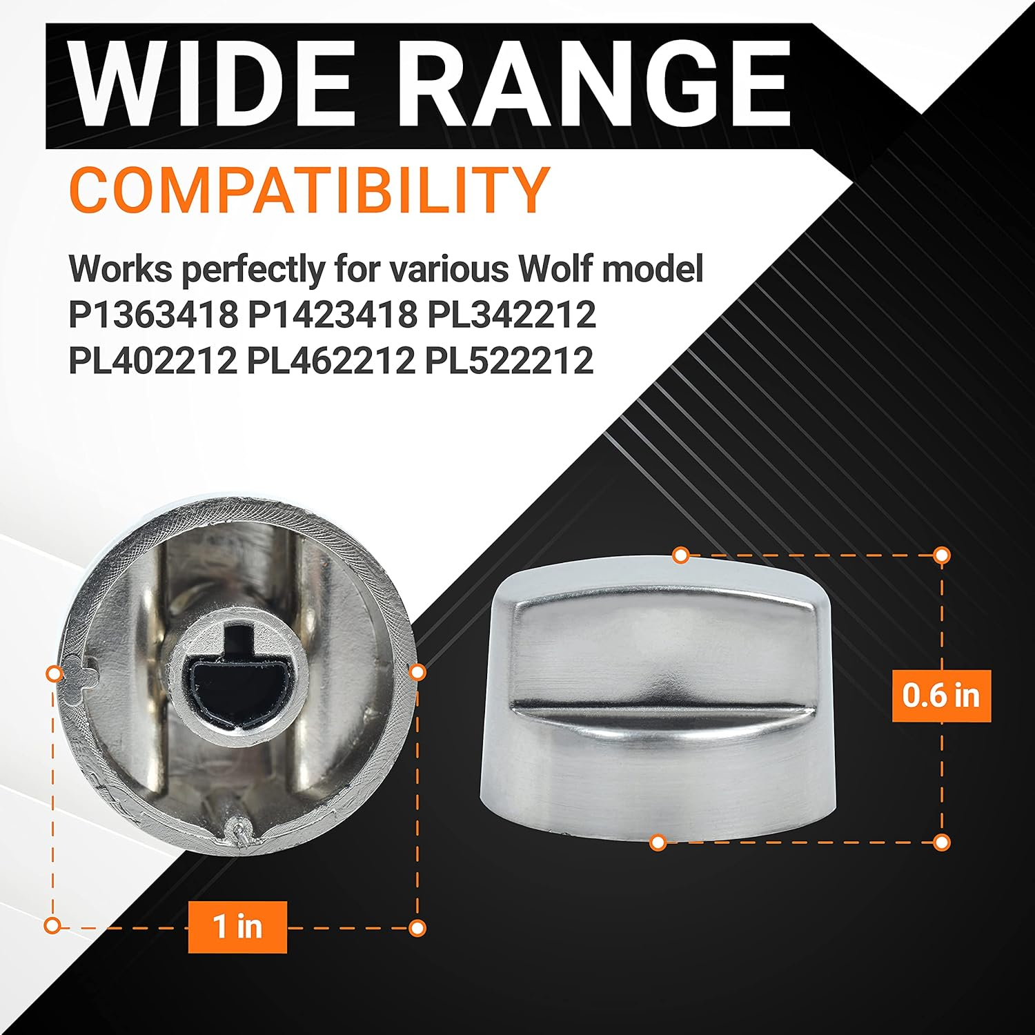 Bluestars Ultra Durable 4 Packs 811195 Ventilation Wolf Hood Knob Replacement Exact Fit for Sub-Zero Wolf - Replaces 805328 KIP5D44 5D44 B002MFNQ34 image number 3