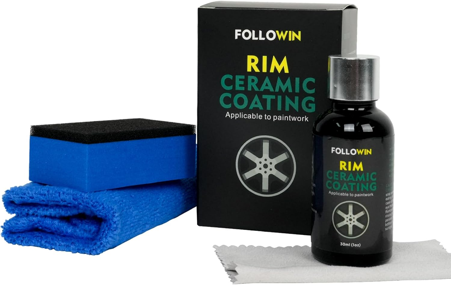 FOLLOWIN 1 Year Protection for Wheels and Car Paint 30Ml, Advanced Ceramic Coating,Rim Ceramic Coating, Clear, AU018 image number 1