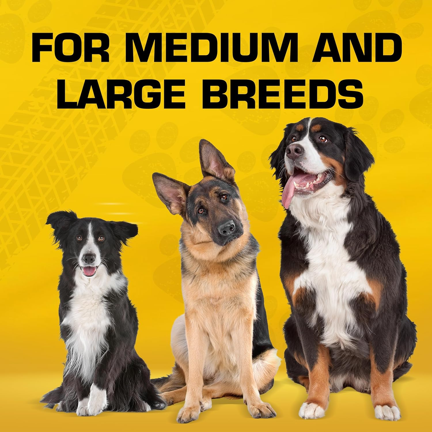 Tonka Rubber 3-Ring Tug Dog Toy, Lightweight, Durable and Water Resistant, 10.5 Inches, for Medium/Large Breeds, Single Unit, Yellow/Black