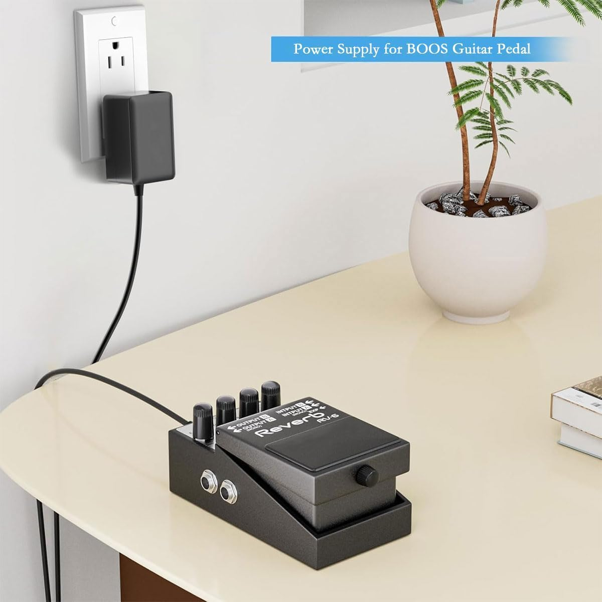 SAA Certified Guitar Pedal Power Supply, AC to DC 9V Power Cord for BOSS Zoom Roland Effects Pedal, Distortion, Casio Keyboard, PSA-120S PW-CT-9V, Center Negative