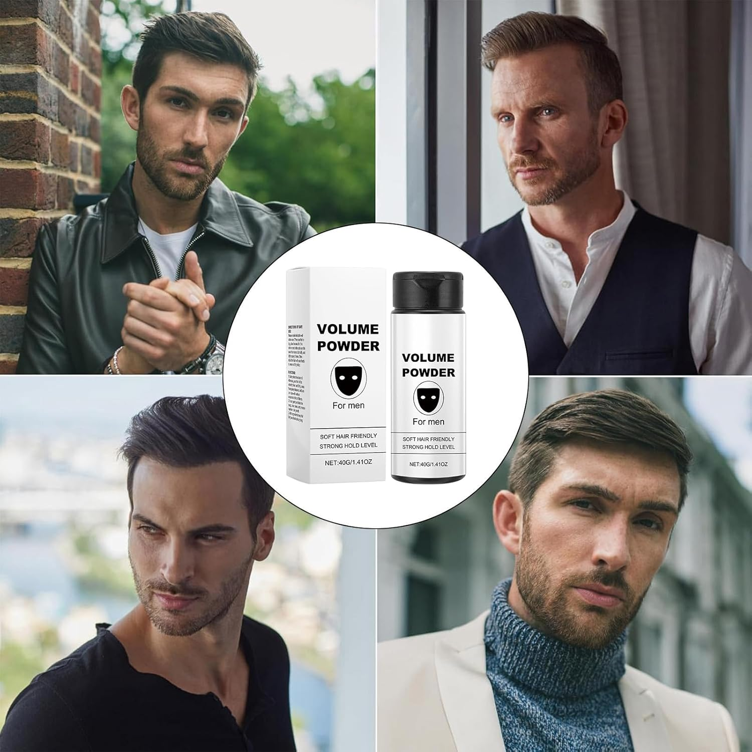 Texture Powder, Easy to Apply Natural Look Volumizing Texturizing Styling Powder, Portable Grooming for Instant Volume for Parties, Business Trips, 40G