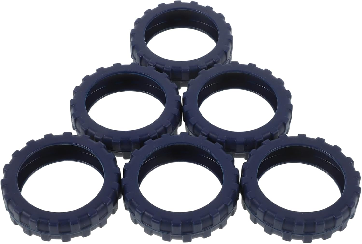 CALLARON 8Pcs Silicone Luggage Wheel Covers Suitcase Foot Protectors Noise Reduction Shock Absorption Travel Gear Navy Blue 55X55X15Mm for Hardwood Floors image number 3