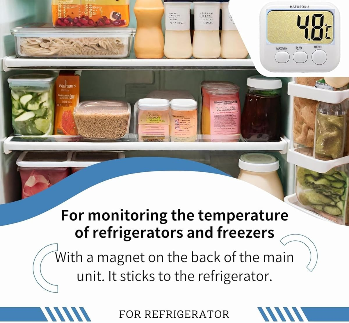 AIMALL TA358A Electronic Digital Thermometer for Refrigerators, Fish Tanks, and Aquariums with External Probe - Displays in Fahrenheit and Celsius image number 6