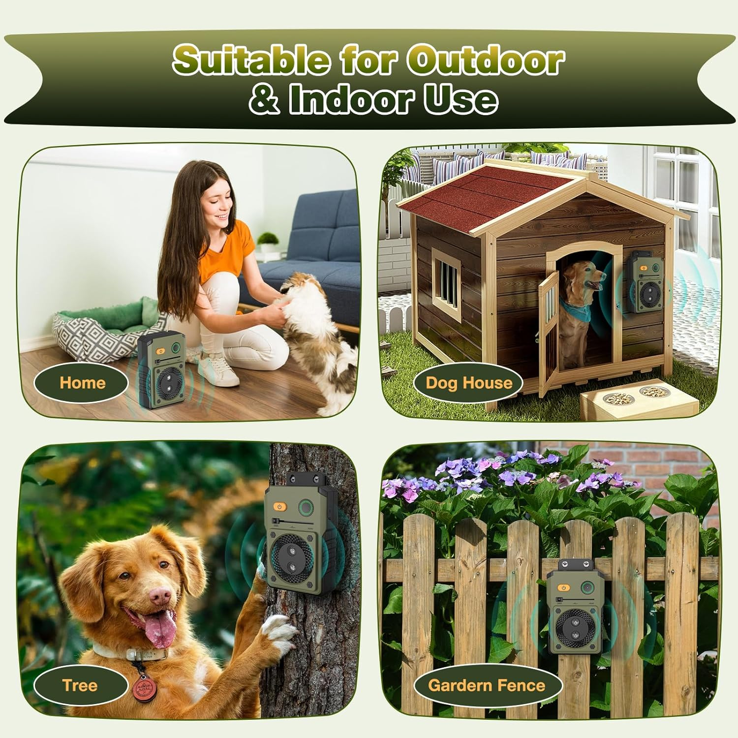 Bubbacare anti Bell Device Dogs, Ultrasonic Antibarking for Dogs with 3 Modes up to 50 Ft Effective Control Area, IPX4 Waterproof Anti-Barking Ultrasonic Device for Outdoor and Indoor Use image number 4