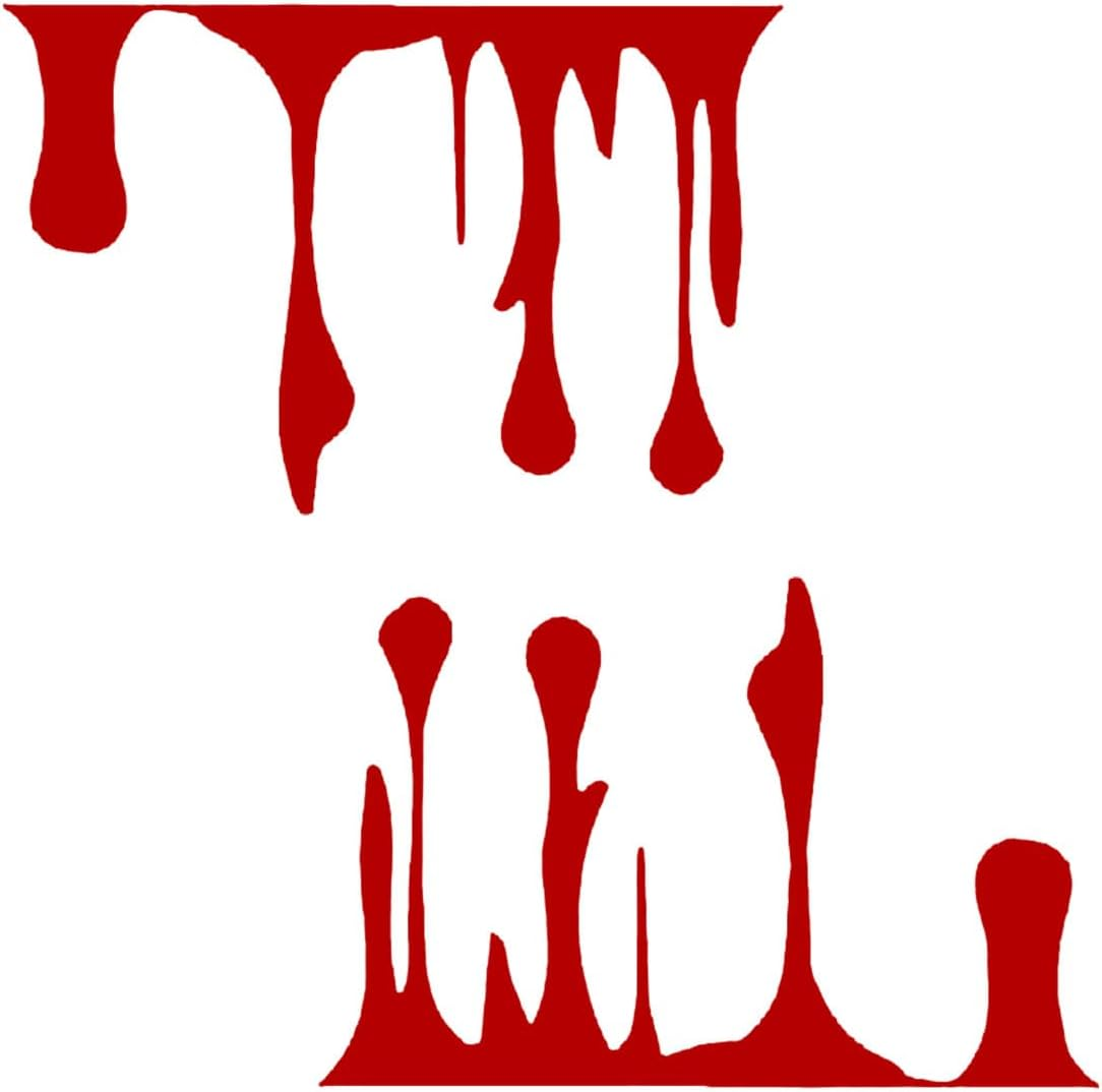 Flowing Blood Bloody Sticker Decal, Blood Dripping Car Sticker, Theme Bleeding Decals for Car Motor Tail Light Window Bumper Decoration image number 5
