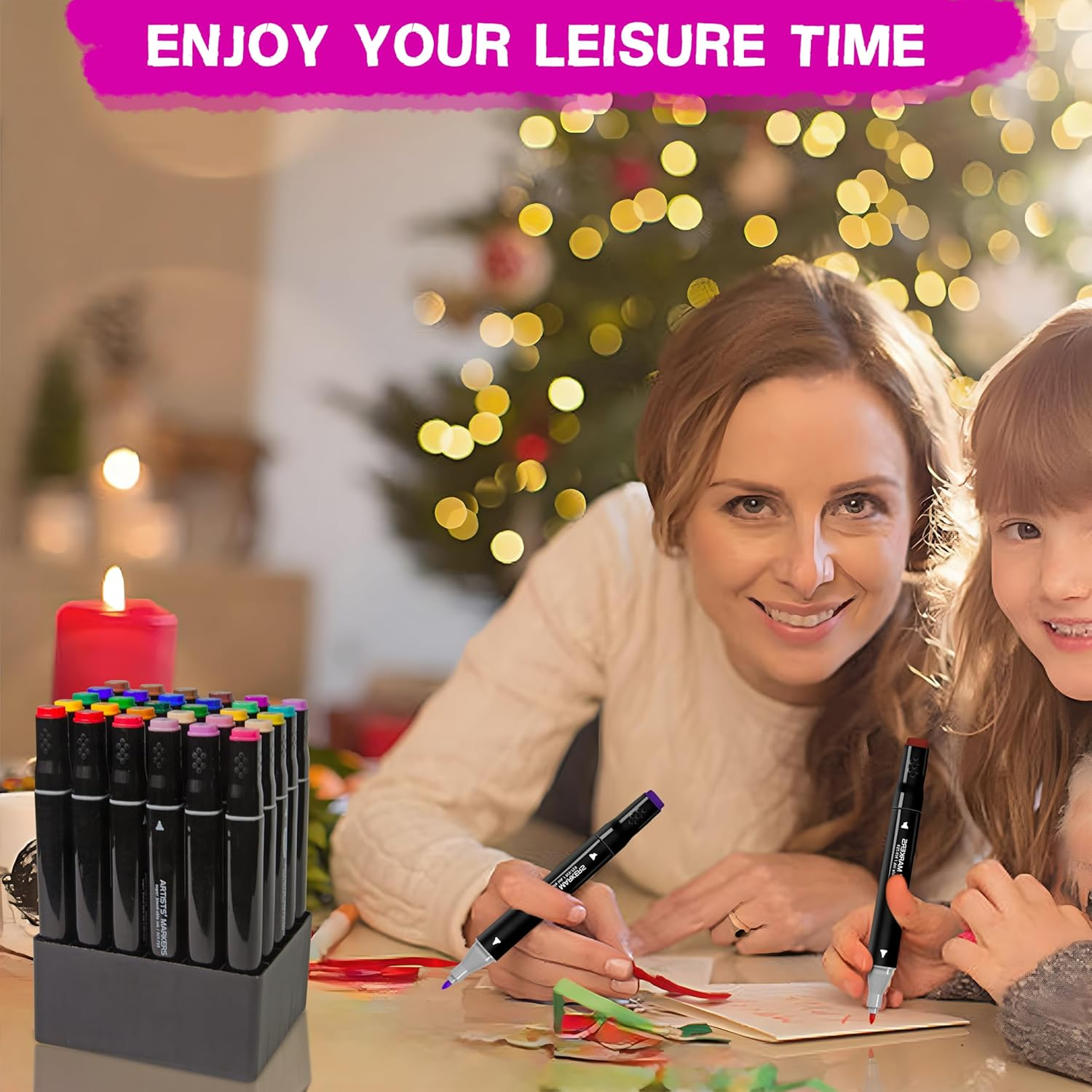 168 Colors Alcohol Markers with Carrying Case,Dual Tip with Fine and Chisel Tip Art Markers for Coloring, Painting, Illustration, Sketching, Card Making image number 4