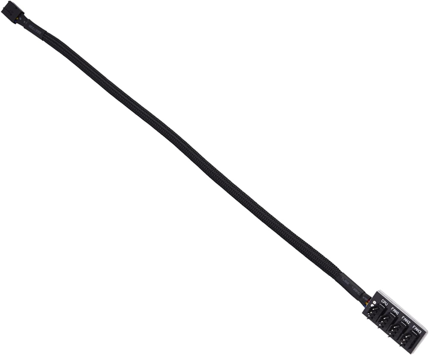 4 Ports PWM Fan Hub Splitter, 4 Way Fans Power Extension Cables CPU Multi Splitter Connector Supply Cable Adapter Compatible with Cooler Case Desktop PC ATX Computer Four or Three Pin image number 1
