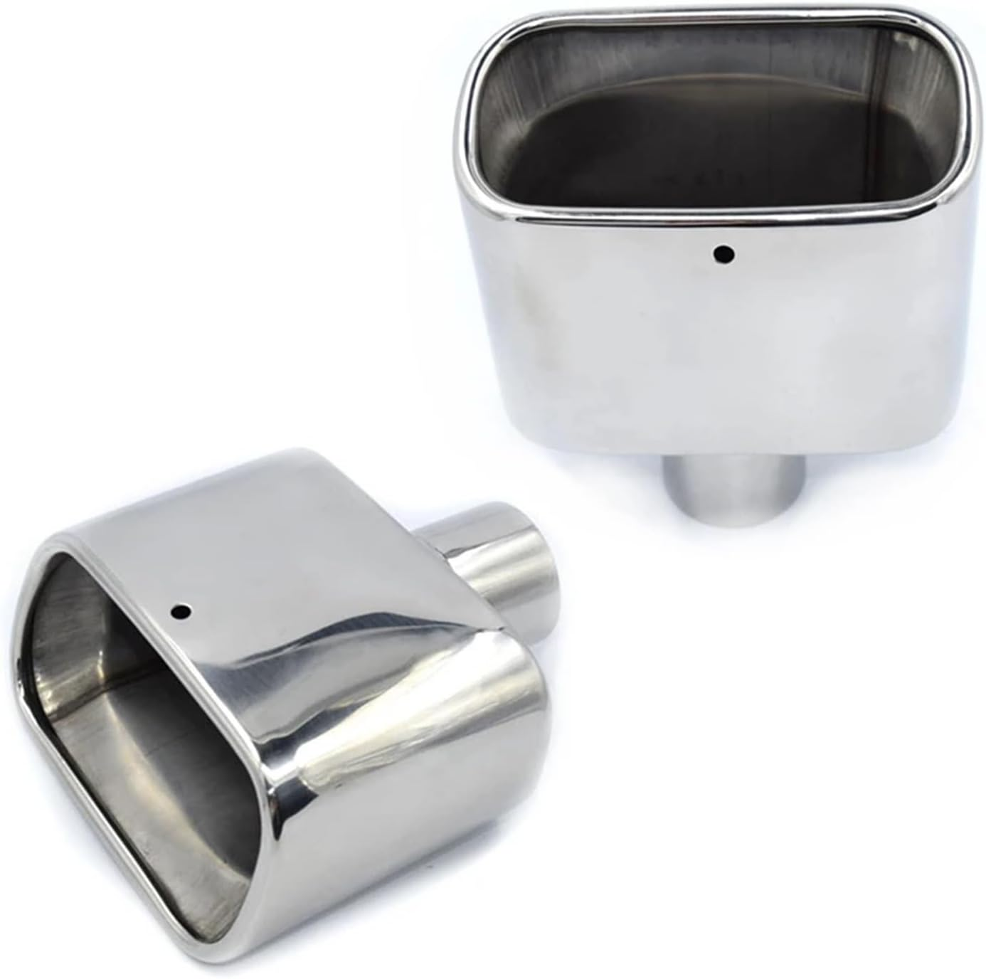 Muffler Compatible with Universal 76Mm Square Car Exhaust Systems Muffler Tip Pipe Decoration Trim Cover Tube Silencer Stainless Steel image number 4