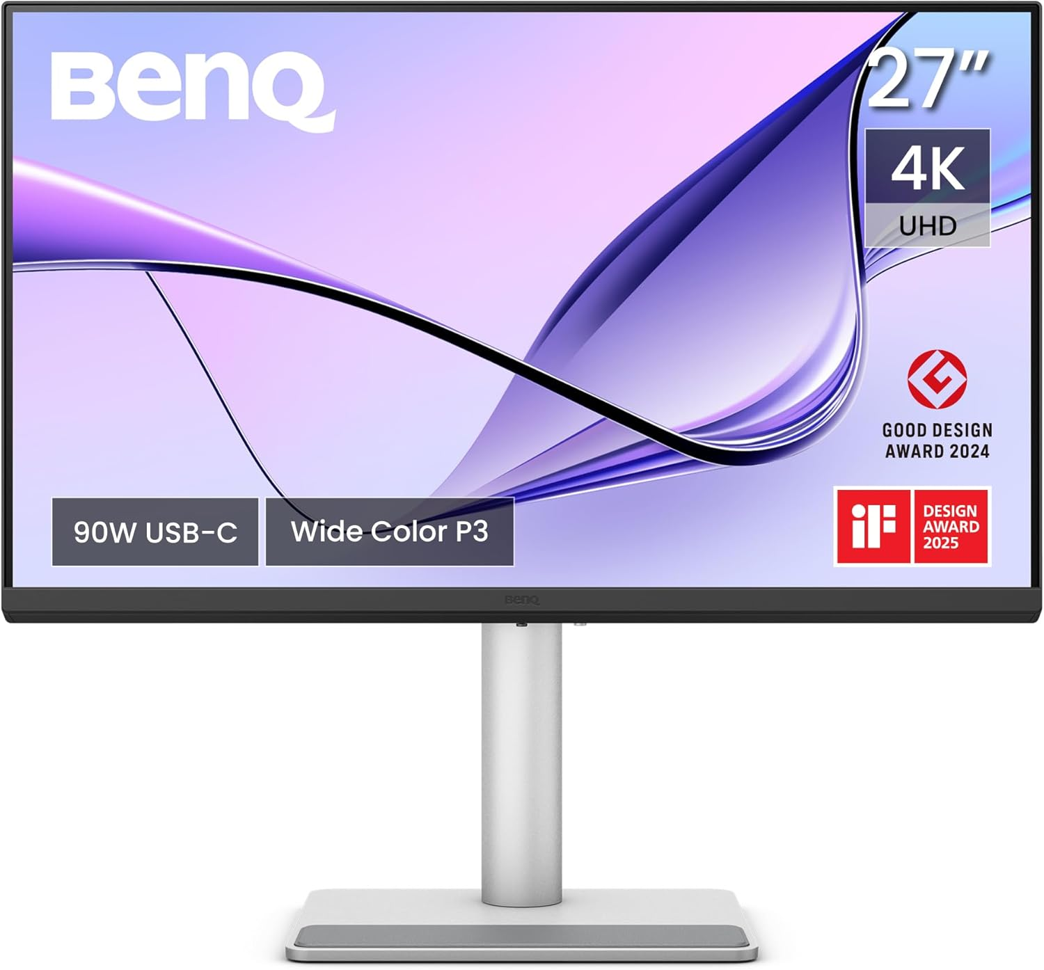 Benq MA270U 27&rdquo; 4K 3840X2160 Monitor for Macbook Pro/Air, Dual USB-C, 90W Power Delivery image number 3