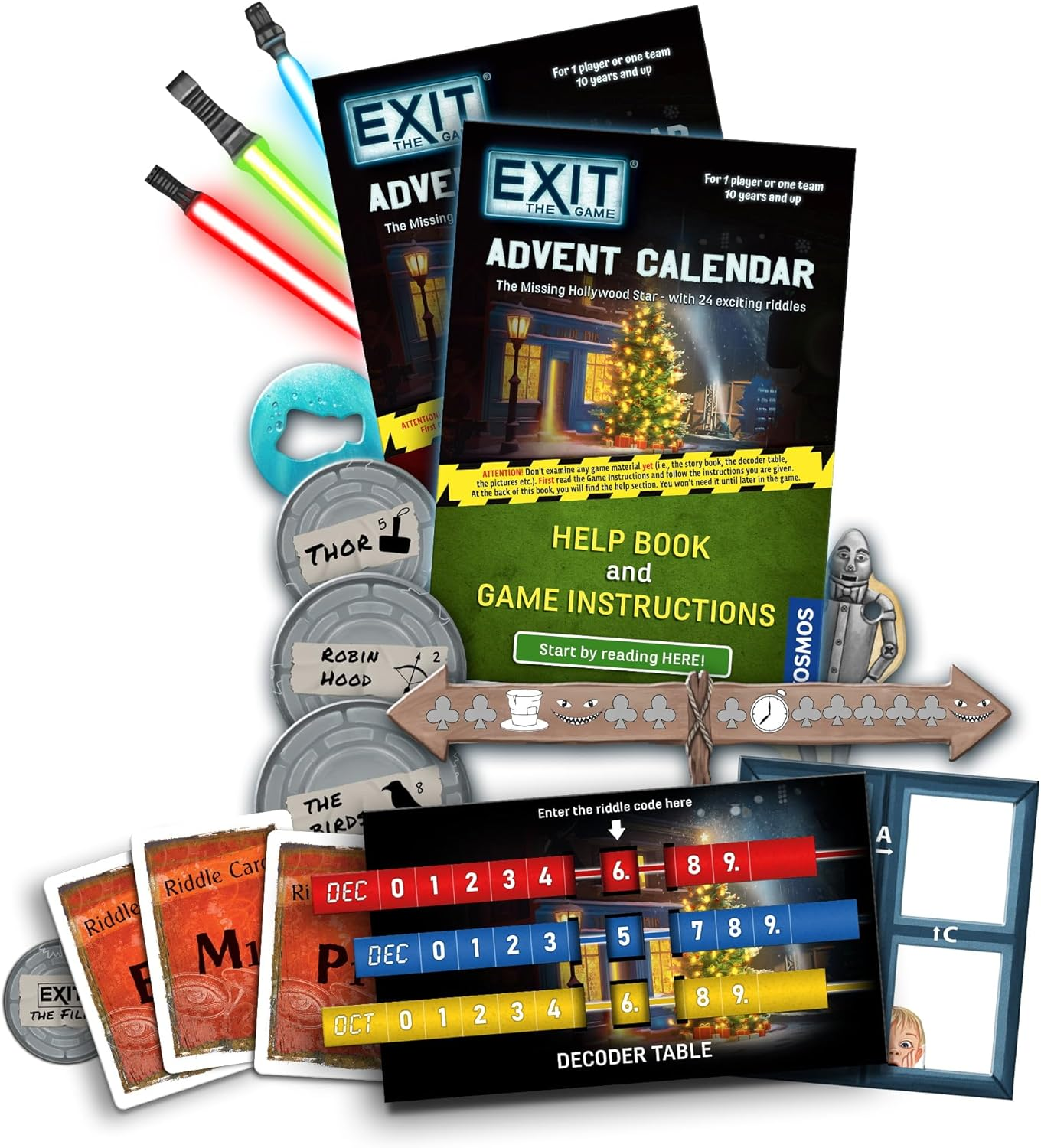 Thames & Kosmos Exit: the Game Advent Calendar the Missing Hollywood Star Board Games image number 4