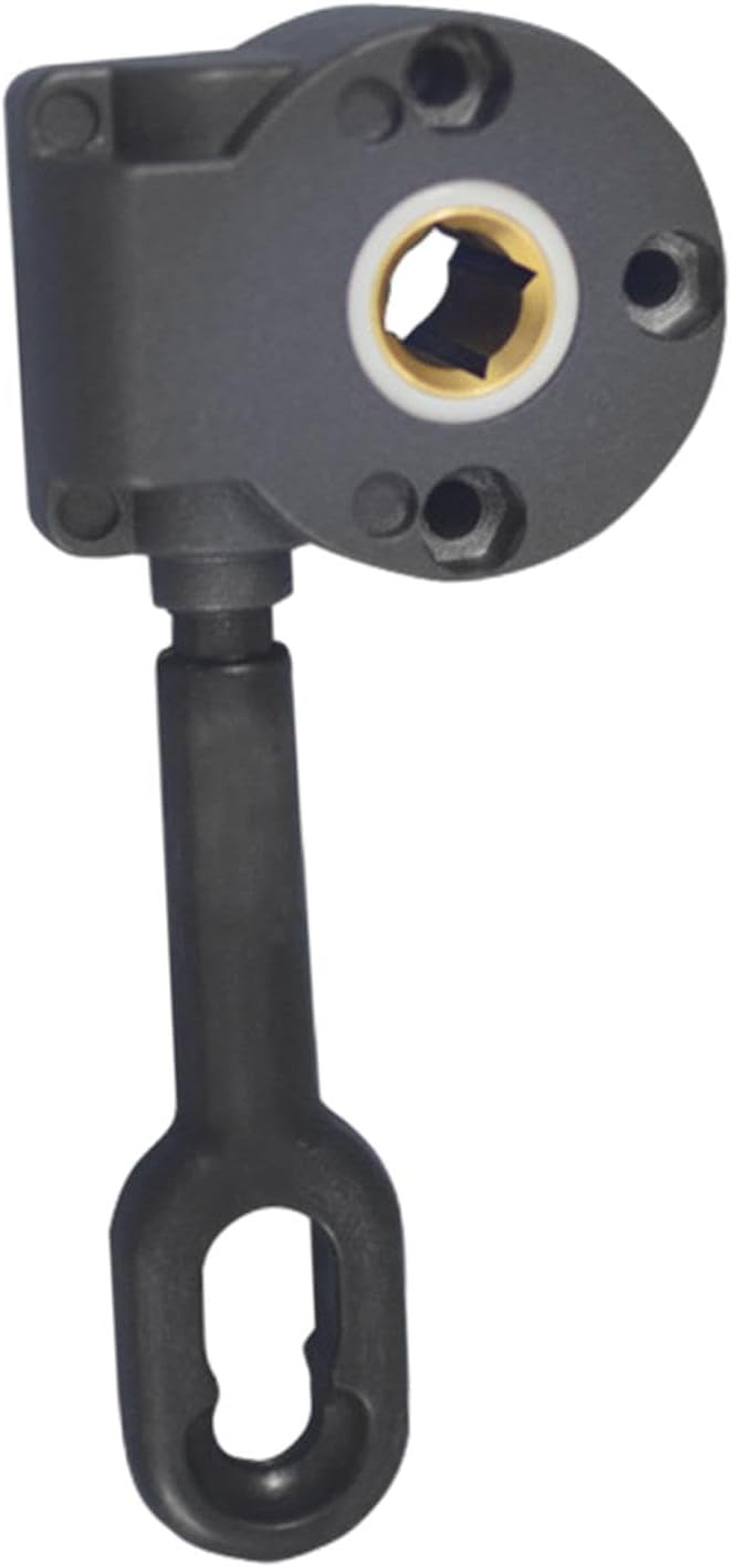 Outdoor Black Awning Crank Gearbox Accessories Aluminium Alloy Easily Install 360 Degree Rotating Lightweight Canopies Parts image number 3