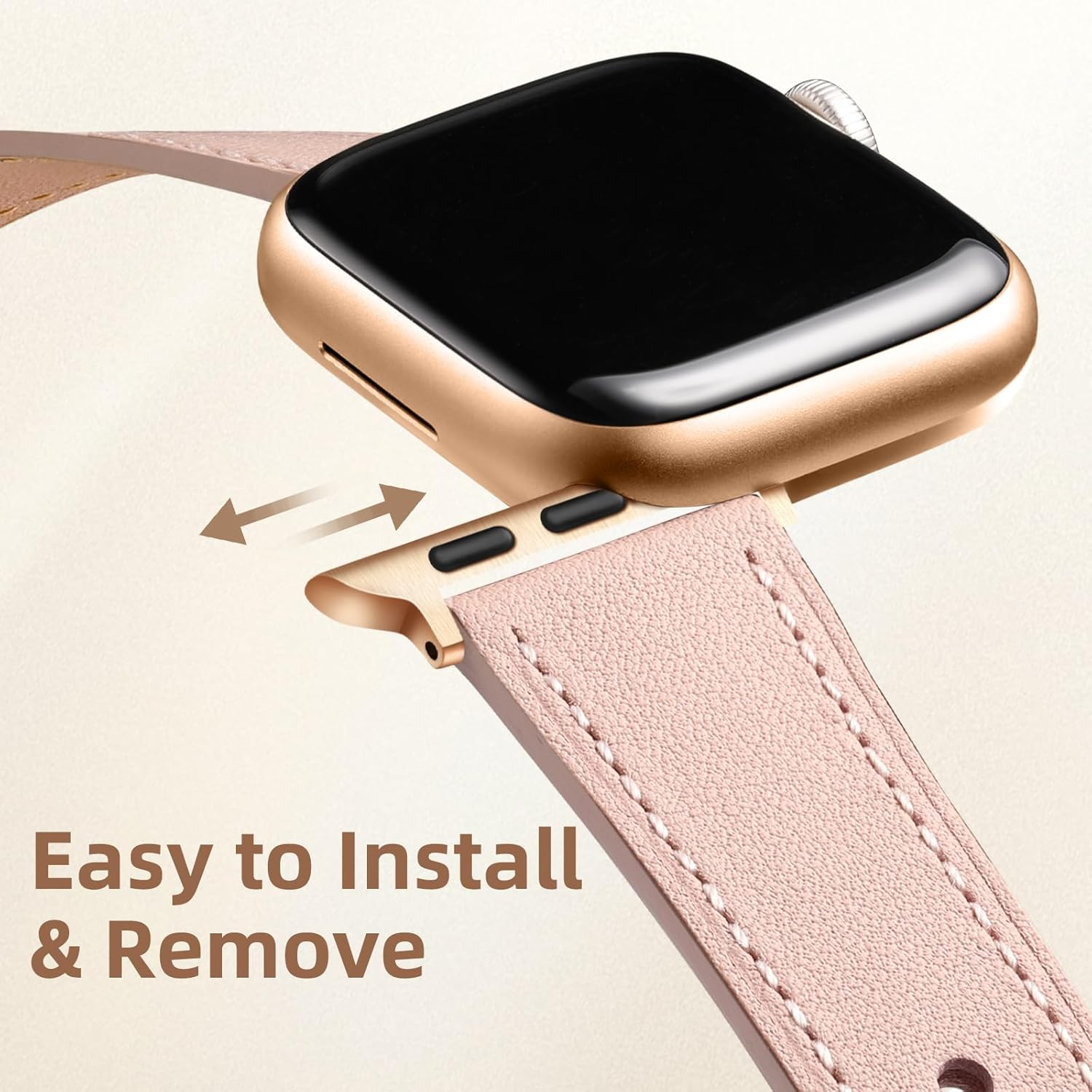 WJK Compatible with Apple Watch Series 11 10 9 8 7 6 5 4 3 2 1 SE and Iwatch 38Mm 40Mm 41Mm 42Mm Women Men, Top Grain Genuine Leather Replacement Wristband for Apple Watch, Multi Colors image number 2