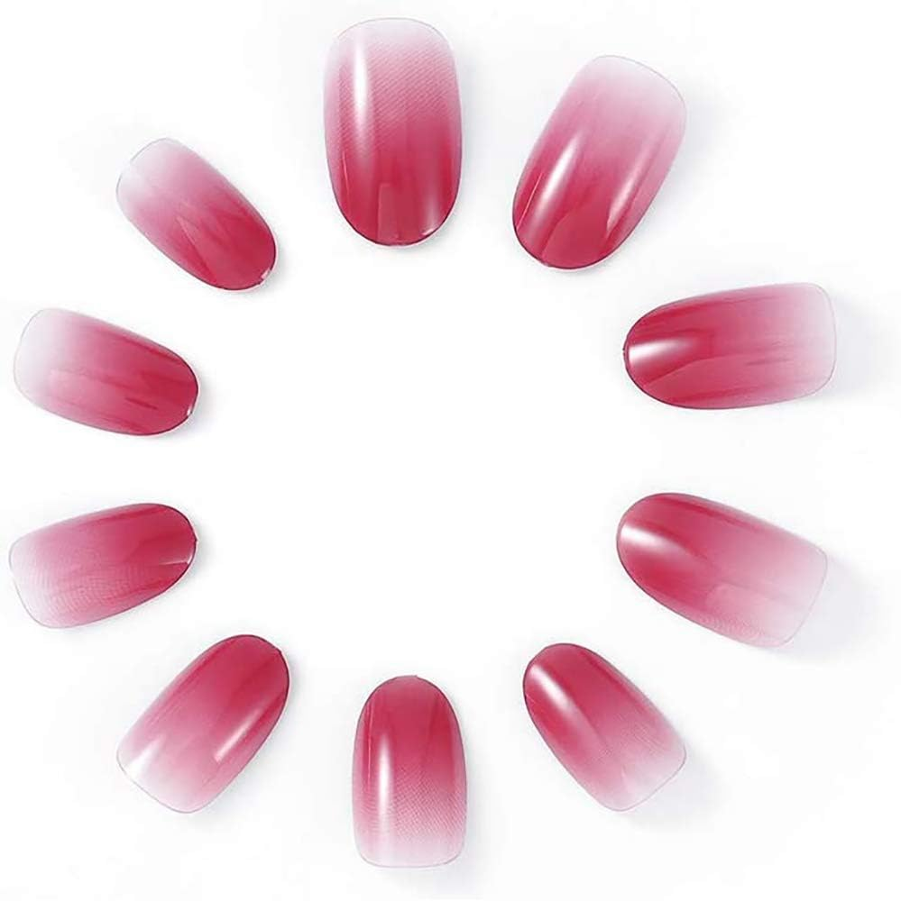 24 Pcs False Nails Tips Full Cover Stick on Nail Glitter Ballerinafor Women and Girls Hands Manicure Decoration image number 3