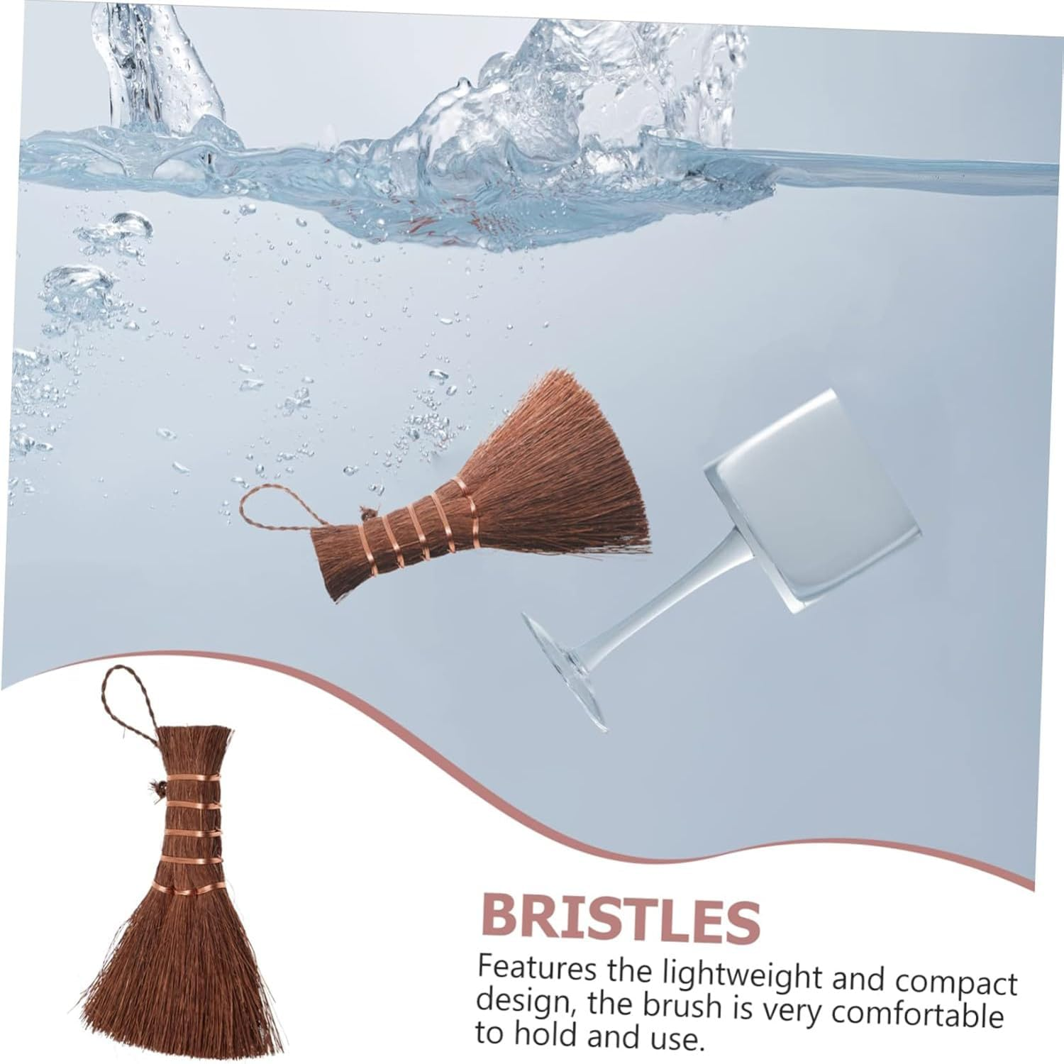 1Pc Mini Brown Broom,Mini Shape Broom Delicate Corner Broom, Mini Palm Broom Natural Material Broom, Small Palm Broom Natural Palm Broom, Multifunctional Broom Desktop Cleaning Tool (14Cm)