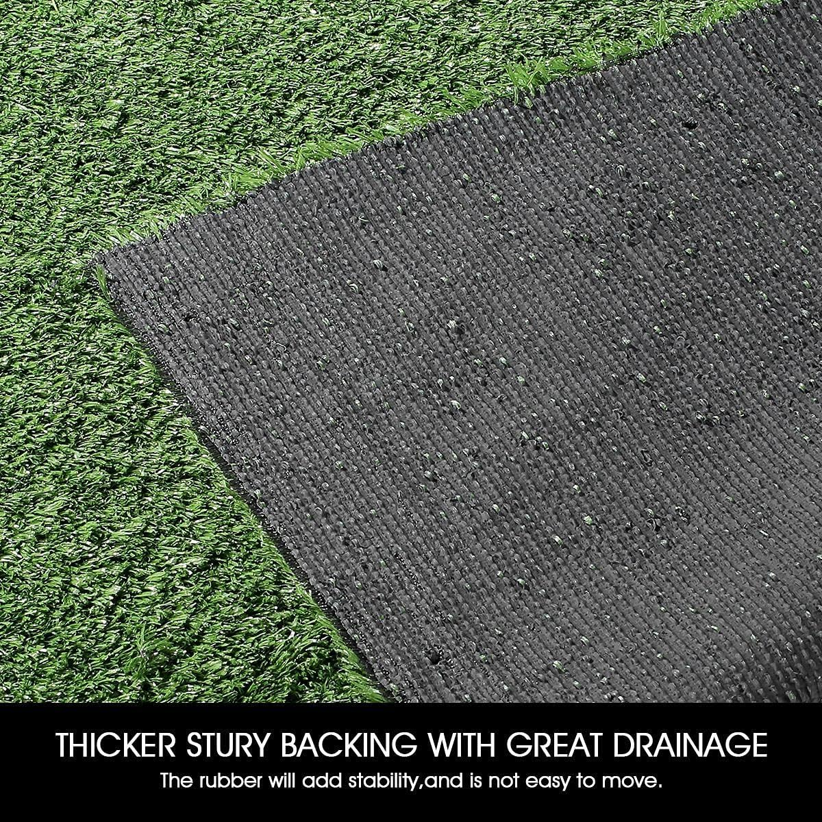 20SQM 12Mm Artificial Grass Synthetic Turf Fake Lawn Outdoor Garden Flooring Decor Green image number 2