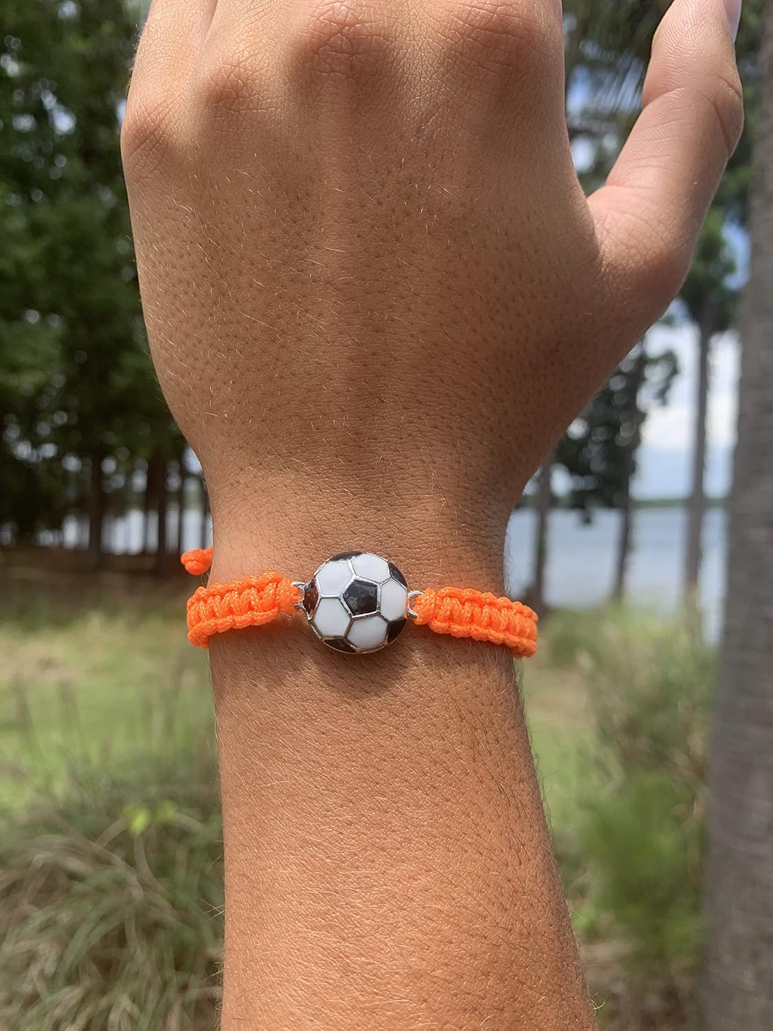 Soccer Bracelet, Soccer Jewelry, Adjustable Unisex Soccer Paracord Bracelets - Soccer Gift image number 5