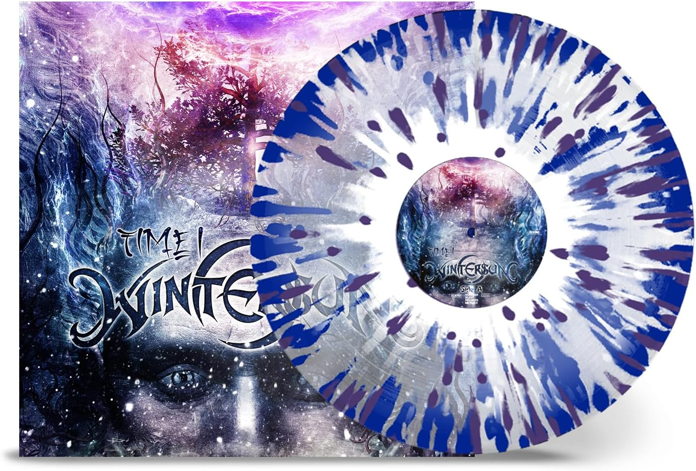 Time I (Clear Blue with White Purple Splatter)