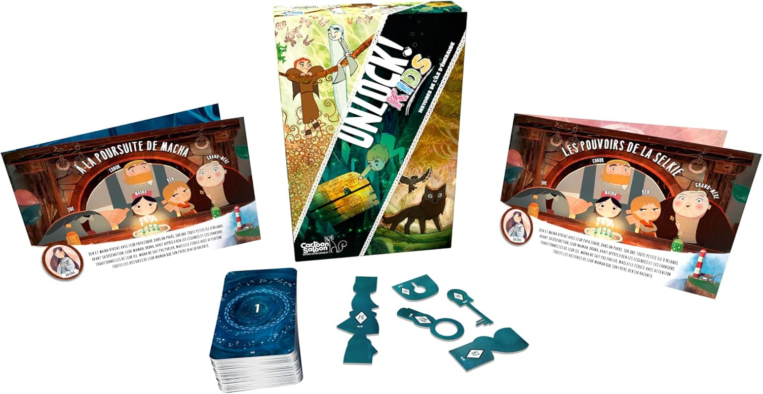 Space Cow Unlock! Kids: Irish Folklore Card Game - Escape Room Game for Kids and Adults, Cooperative Mystery Game for Family Game Night, Ages 6+, 1-4 Players, 20-60 Minute Playtime, Made