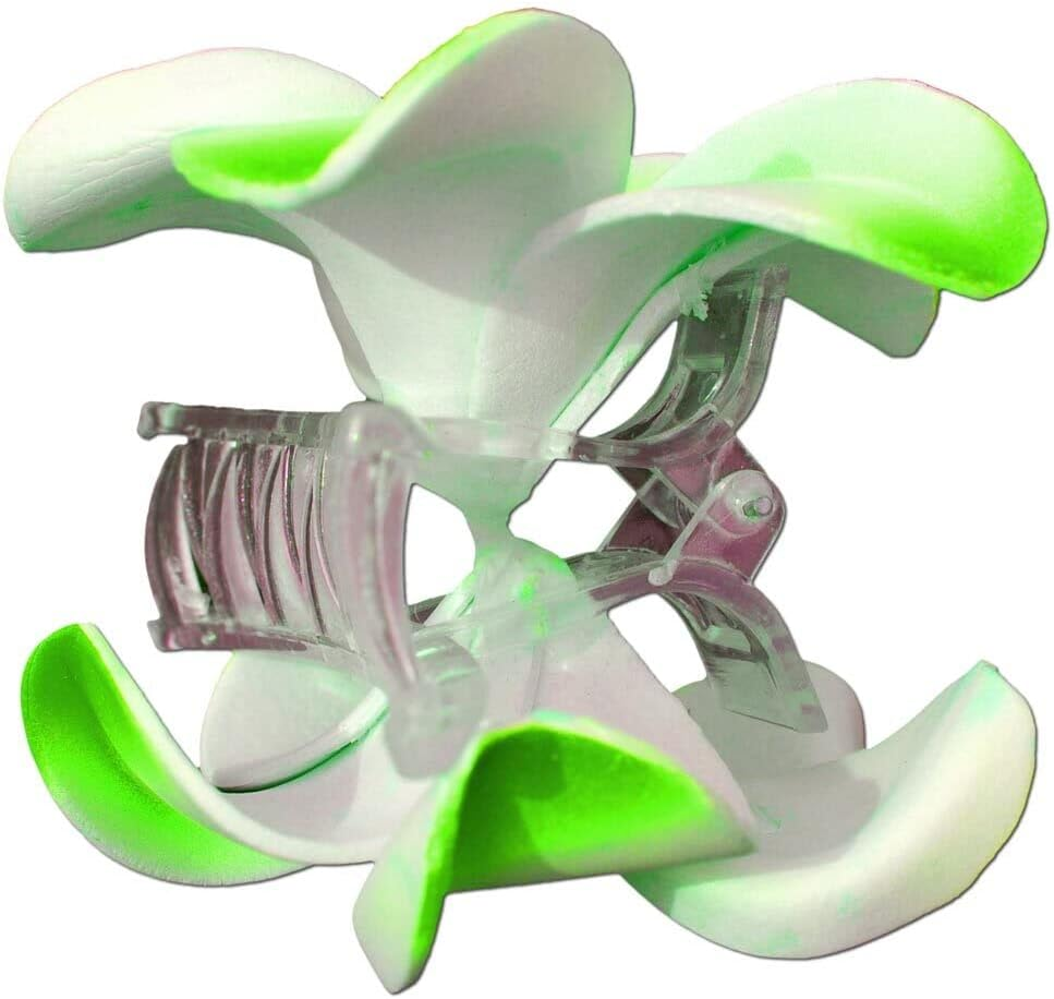 SEESTERN Bali Hawaii Hair Clip 2 Frangipani Flowers Made of Foam Rubber Hair Clip FBA_1301 Green image number 1