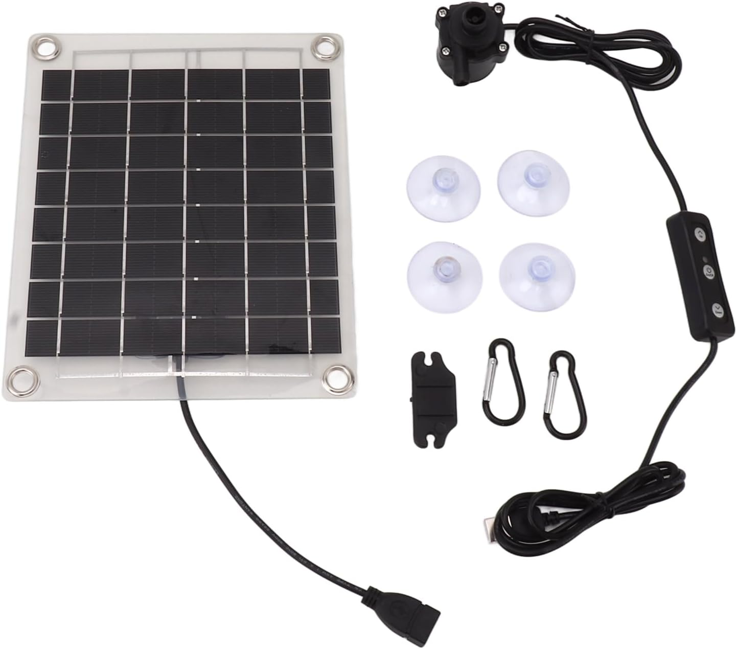 Solar Fountain Pump Kit, 12V 20W Solar Bird Bath Fountain Pump with Solar Panel, Adjustable Irrigation Solar Water Pump Submersible Pump for Ponds, Garden, Fish Tank, Pool, Outdoor image number 3