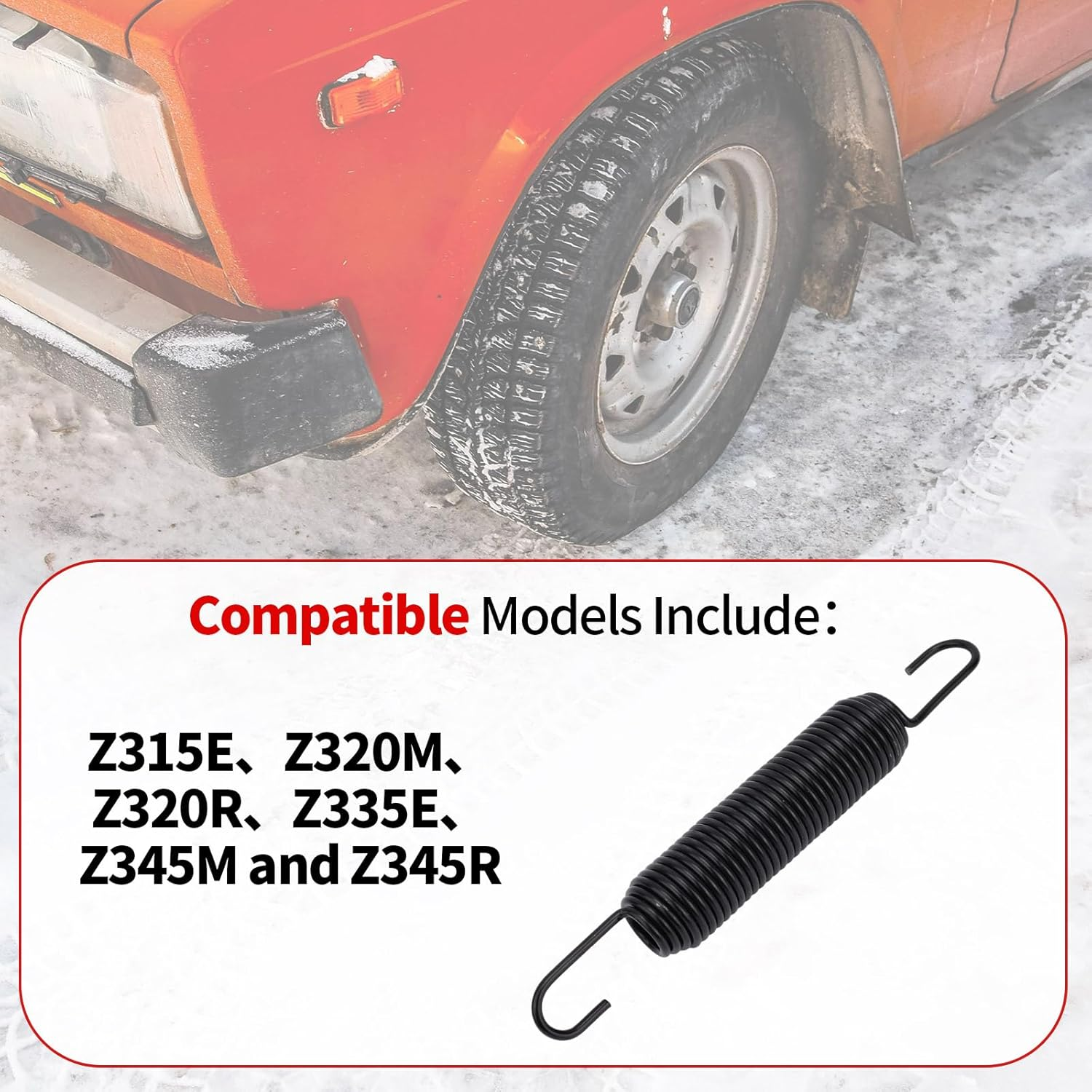 UC27888 Extension Spring Replacement for John Deere, Mower Deck Belt Tension Spring for Z320M Z320R Z335E Z345M Z345R Models image number 1