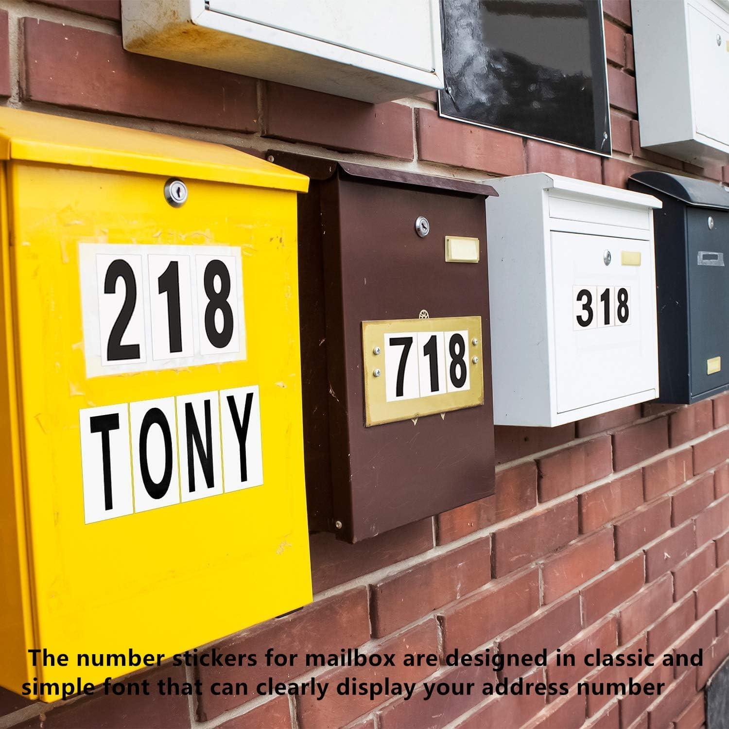 10 Sheets Numbers Stickers Mailbox Numbers, 2 Inch Small Letter for Mailbox, Sign, Window, Door, Car, Truck, Home, Business, Address Number Business Signs Black on White image number 3