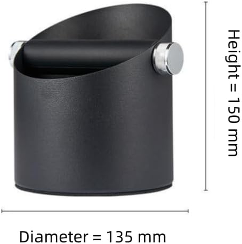 HAWDJ Black Steel Knock Box - Efficient Espresso Grounds Disposal image number 1