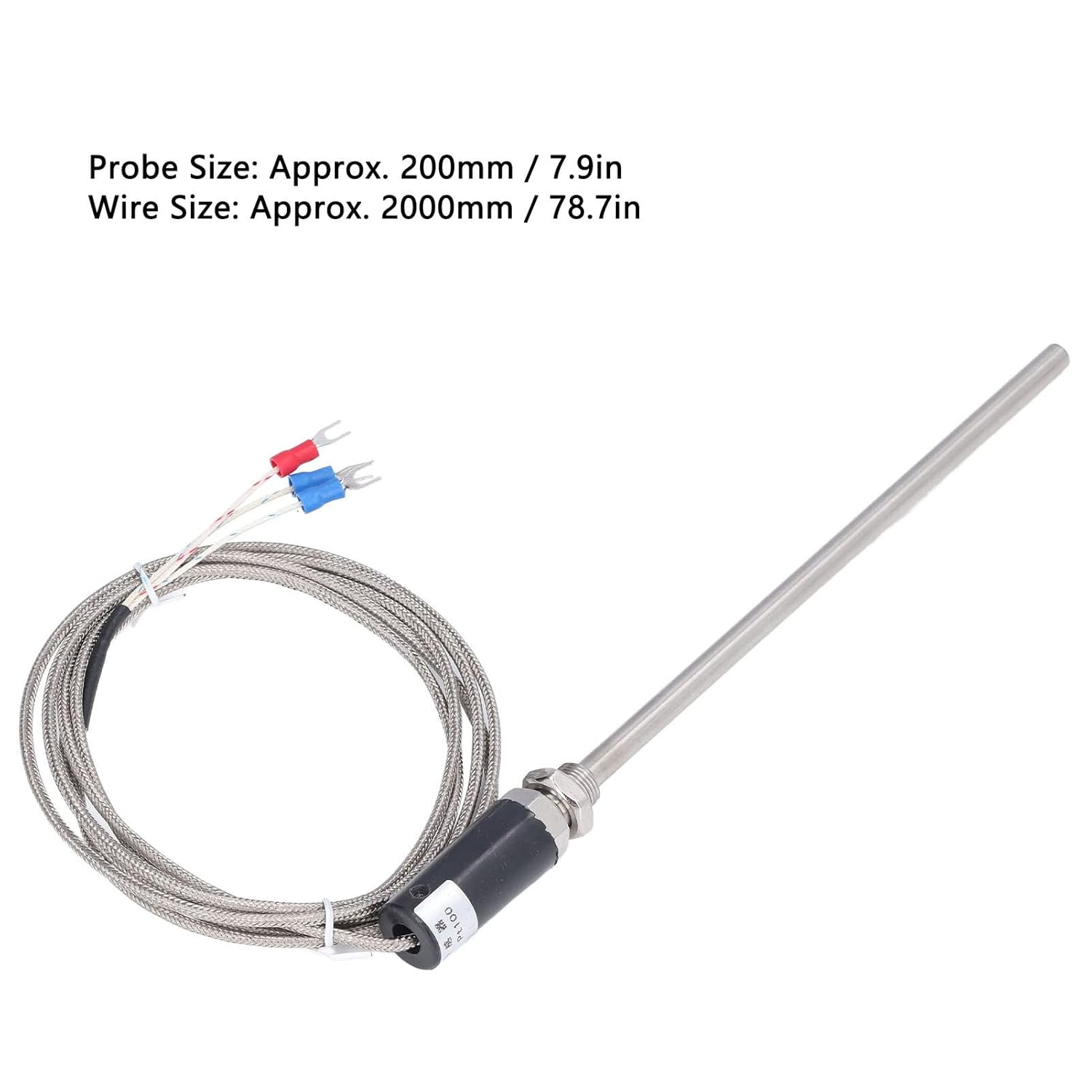 Fdit PT100 Thermocouple Probe Sensor - Flexible and Strong Temperature Transducer for Electric Power, Machinery, and Textile Fields - &radic; High Accuracy and Sensitivity image number 1