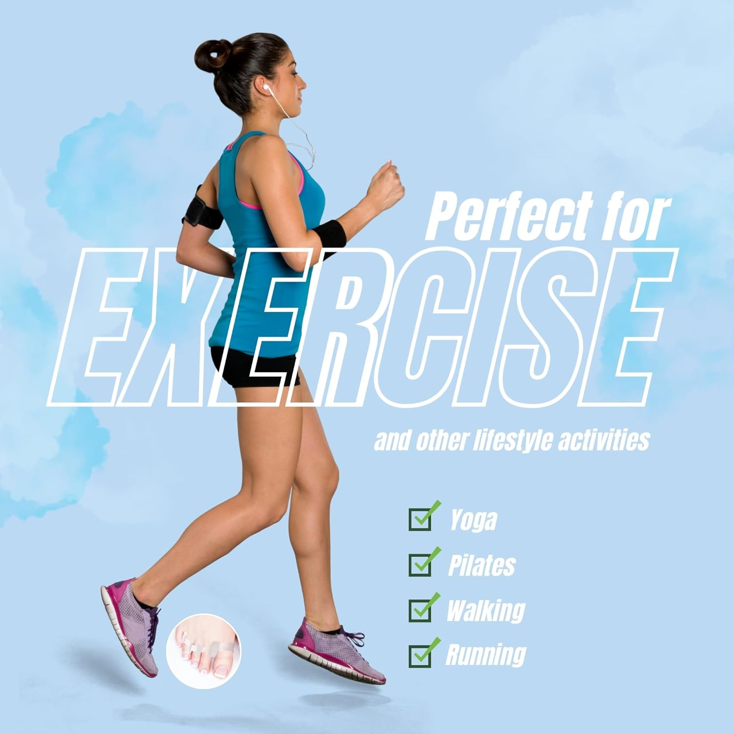 Toe Separator Set with Gel Silicone for Bunions, Yoga, Pedicures, and Pain Relief in Men and Women. Comfort and Corrective Support for Overlapping Toes, Perfect for Rehabilitation and Enhancing Foot Care (3 Pair ( White )) image number 5