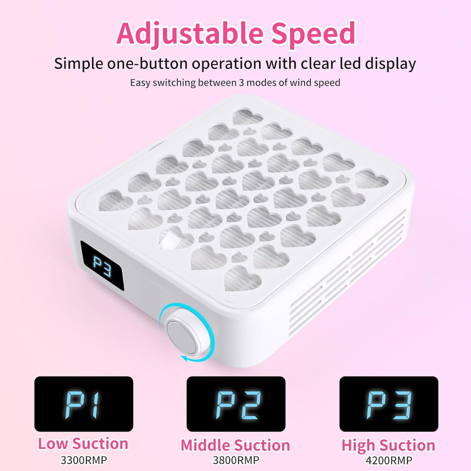 BQAN Nail Dust Collector Portable 4200RPM Vacuum with Reusable Filter for Acrylic Drilling Dust Beginner Friendly Small Manicure Tool image number 5