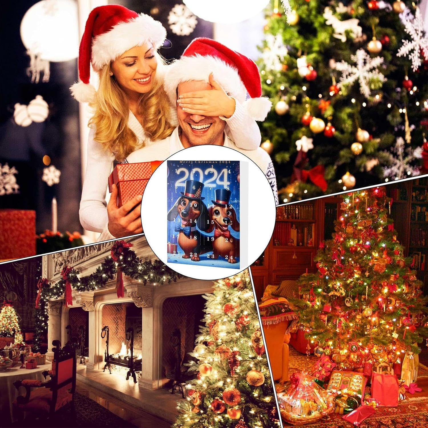 2024 Dachshund | Christmas Countdown Calendar | 24 Day of Surprises Funny Dog Set | Silly and Cute Dachshund Toy | Dog Charmss Pendant Countdown Calendar for Home Decor image number 5