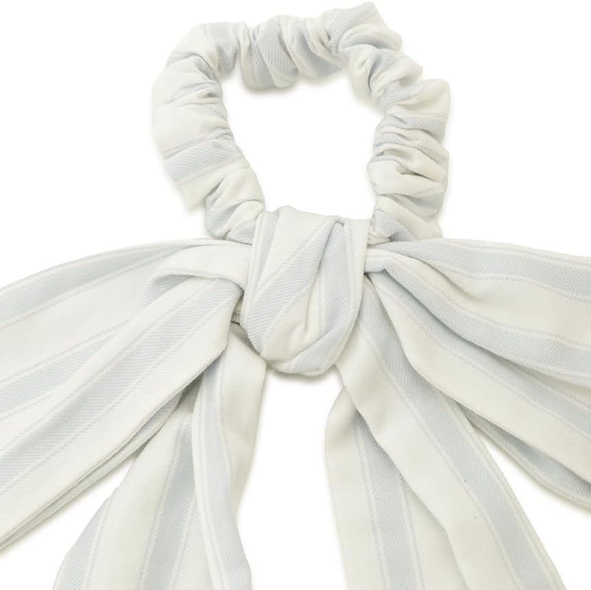 Gelato Pique PWGA252589BLUF Striped Ribbon Scrunchie, Blue, F image number 3