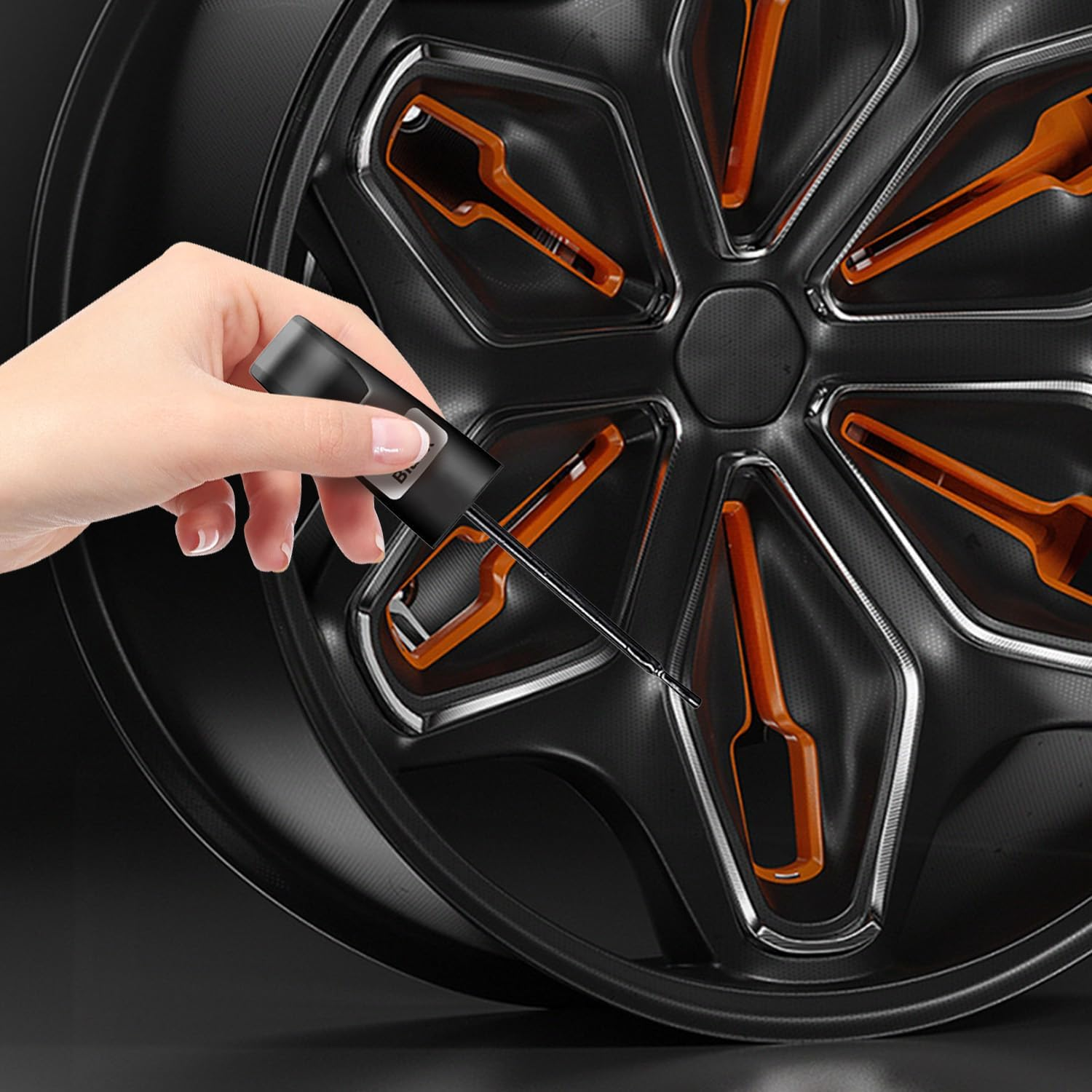 Kaoruo Matte Black Rim Touch up Paint, Quick and Easy Wheel Scratch Repair, Rim Paint for Car Wheel Repair Wheel Repair Kit Curb Rash image number 4