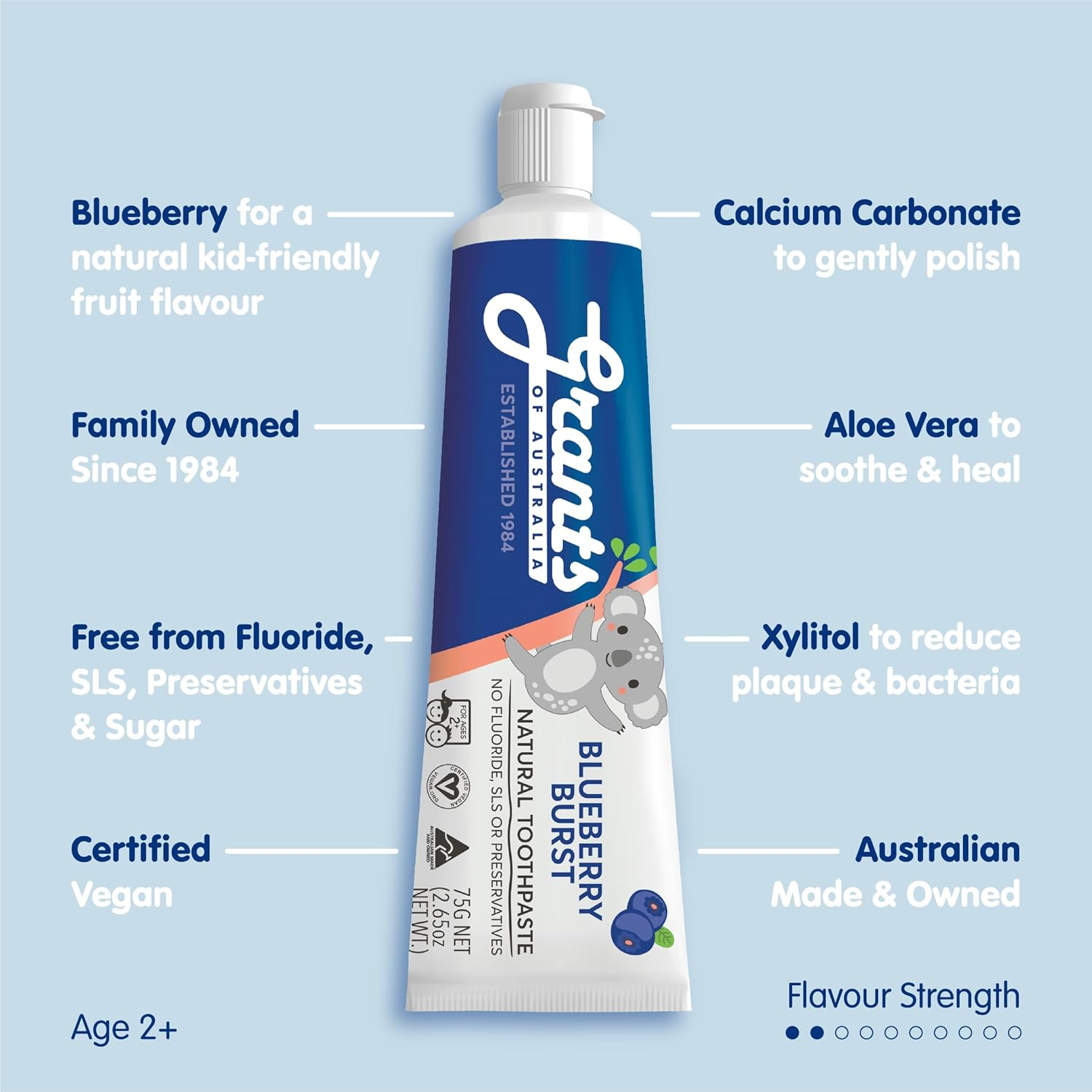 Grants Blueberry Burst Toothpaste 75G image number 5