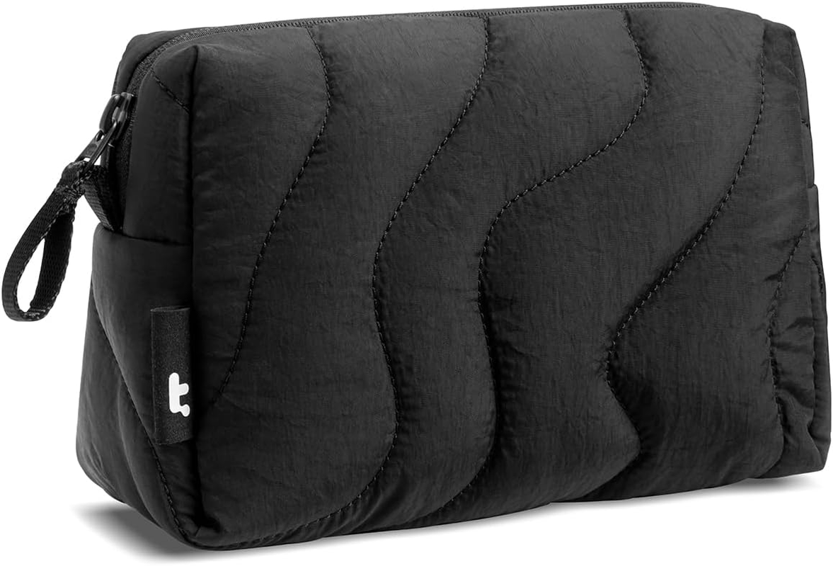 Tomtoc Cable Organiser Bag, Puffy Travel Tech Pouch Electronic Cord Organiser EDC Bag Travel Essentials for Women Girls Gifts, Portable Accessory Storage for Charger, Cord, Cable, Phone, Daily Items