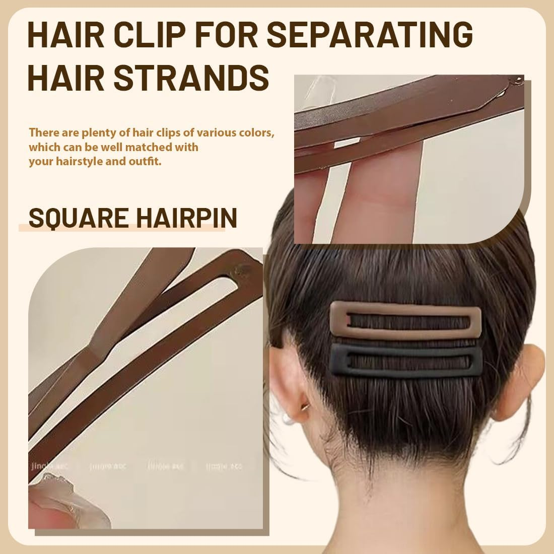 ROKZELT Pack of 20 Hair Clips, Women'S Thin Hair, 7 Cm, Automatic French Hair Clips, Volume Clip, French Barrette Clip, Colourful Hair Clips, Hair Clip for Girls and Women (4 Colours) image number 2