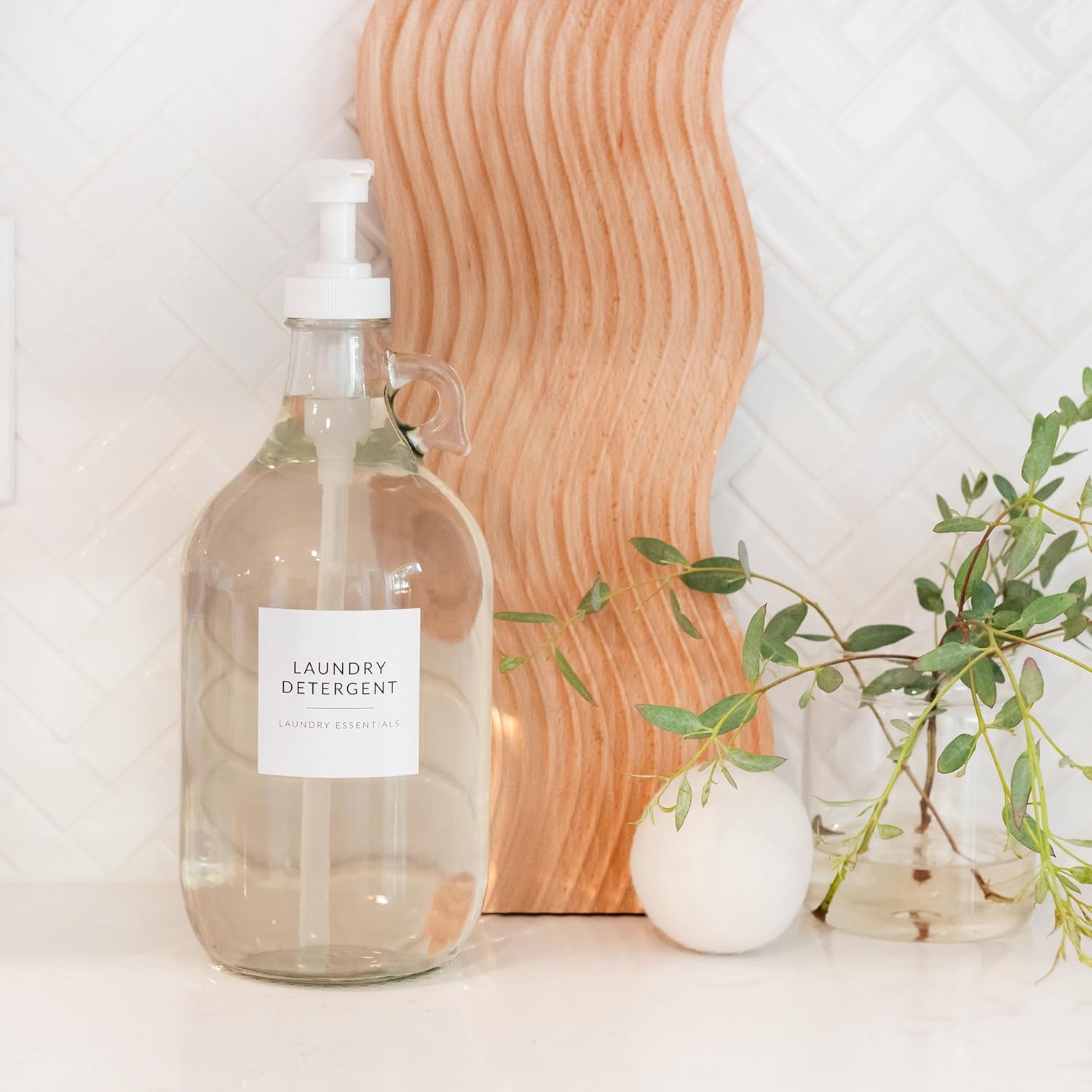 Laundry Labels for Jars, 136 Home & Laundry Stickers, Laundry Room Organization, Office & Kitchen Labels, Cleaning Stickers for Jars & Spray Bottles, Linen Closet Household image number 2