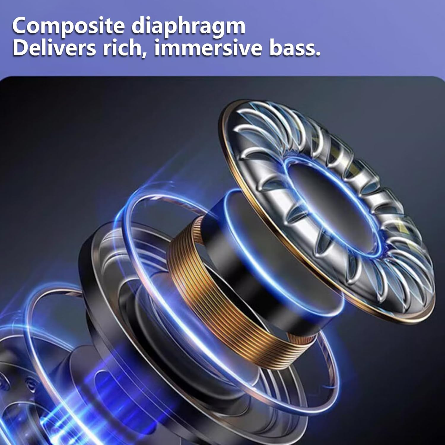 Qkbuza Wireless Earbuds with Earhooks | Gym Headphones,Digital Display Headset for Music Phone Calls Running Study Play Game Work Gym Swimming Home image number 2