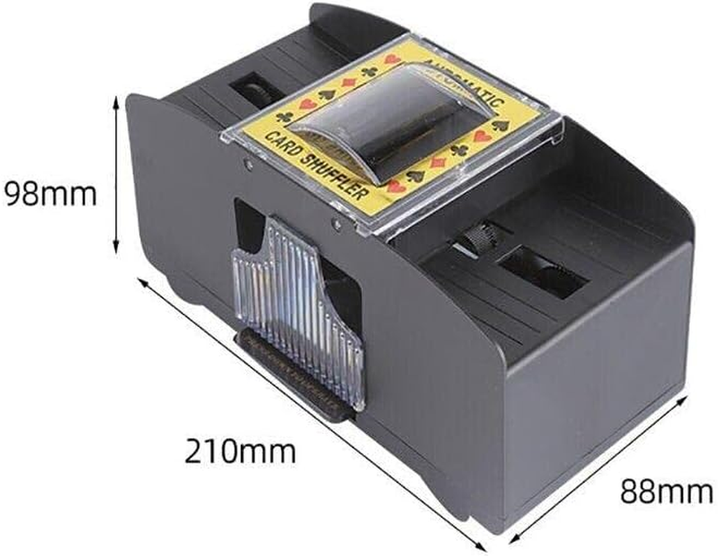 AIMALL 2 Deck Automatic Card Shuffler Poker Cards Shuffling Machine Casino Playing Game 8.3 X 3.5 X 3.7 Inches