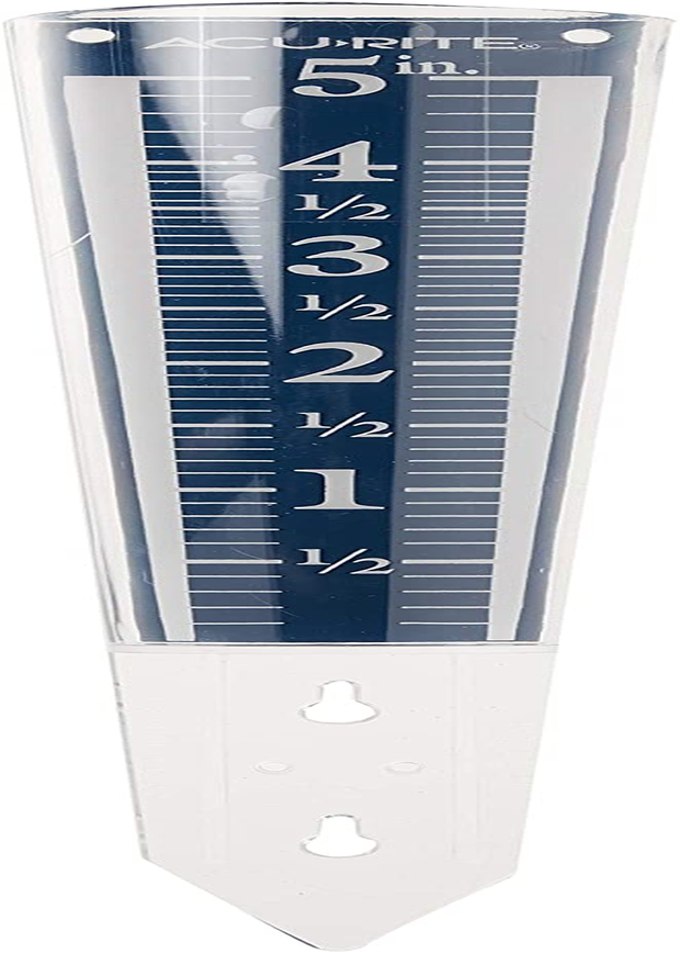 Acurite 5" Capacity Easy-To-Read Magnifying Acrylic, Blue (00850A3) Rain Gauge image number 5