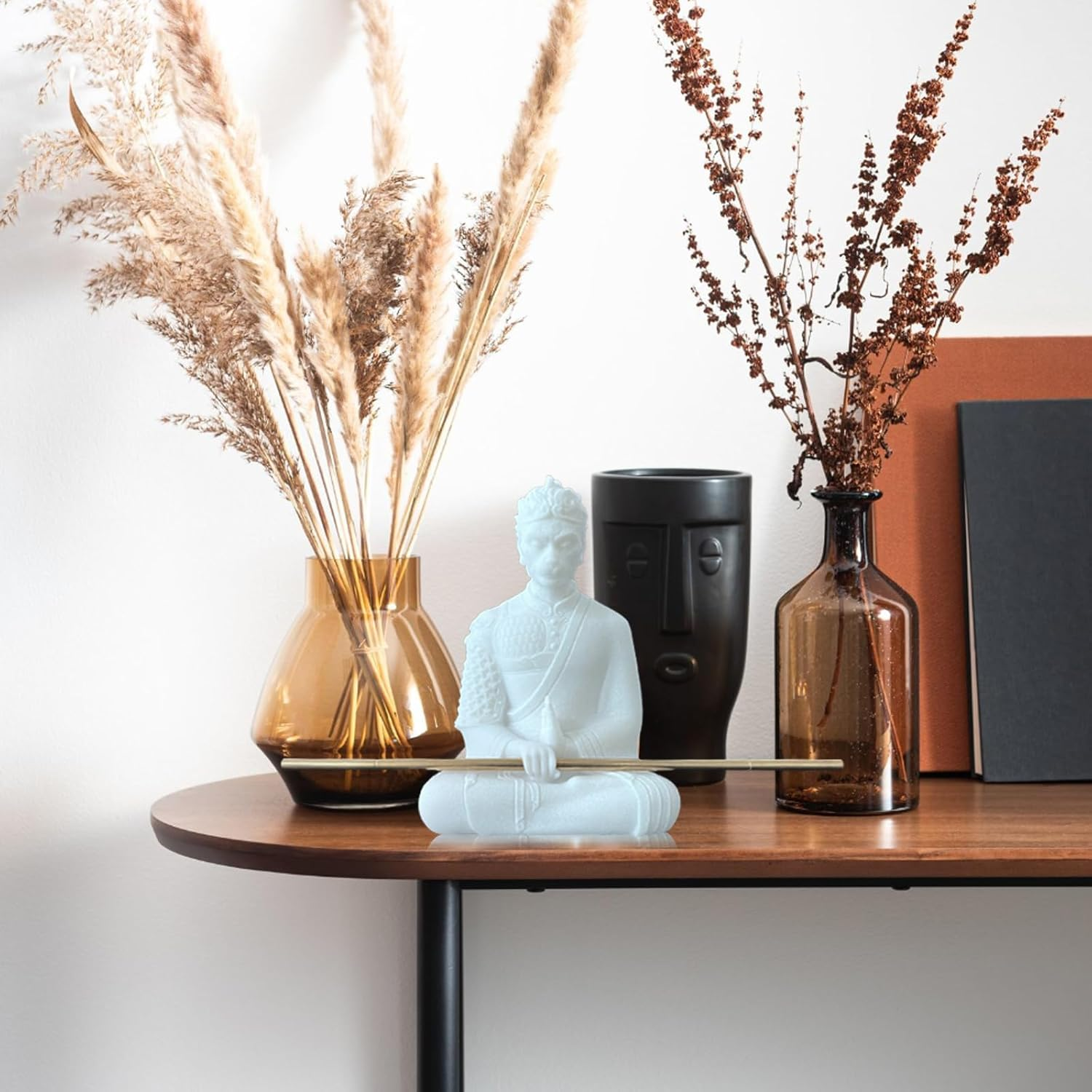 Buddha Statue Wukong Monkey Statue, Zen Garden Decor, Monkey King Prayer Figurine,Feng Shui Ornaments for Outdoor Gardens&Indoor Meditation, Statues for Home Office Fish Tank Aquarium Decor (White) image number 6