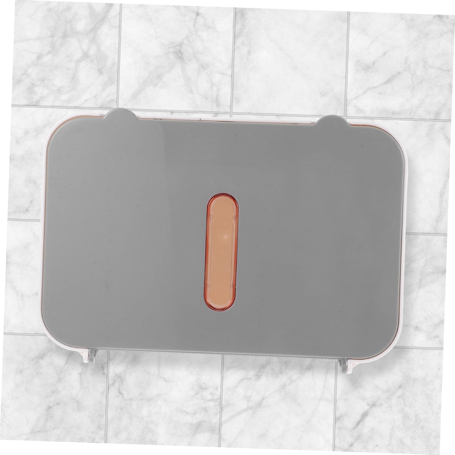 Waterproof No-Drill Wall Mounted Paper Towel Dispenser for Bathroom and Kitchen, Gray Plastic Paper Towel Holder, Space-Saving Tissue Box for Toilet and Washroom image number 2